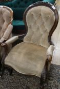 A Victorian mahogany armchair