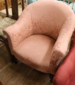 A small Victorian tub chair