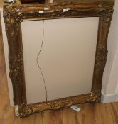 A 19th century gilt gesso picture frame,aperture 26 x 22in.