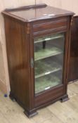 An Edwardian mahogany music cabinet, W.49cm