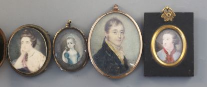 18th century and later4 watercolour and gouache on ivoryMiniatures of a gentleman by William