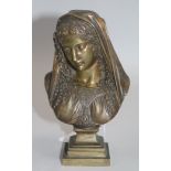 A bronze bust signed 'Marle'
