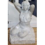 A marble figure of a lady H.48cm