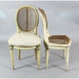 A set of 5 Louis XVI style cream painted and caned side chairs H. 3ft.https://www.gorringes.co.uk/