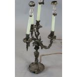 A late Victorian Louis XVI style ormolu 4-light candelabrum Height to fittings 21in.https://www.