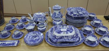 A collection of Spode blue and white china