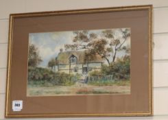 A.J.W Stedmanwatercolour'Old Cottage, Boudon'signed and dated 19129.5 x 15.5in.
