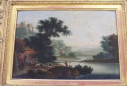 19th century English Schoolpair of oils on metal panelsRiver landscapes7 x 10in.