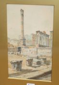 L. RossiwatercolourRoman ruins signed, 11 x 6.5in., and a print by Robert Greenhalf