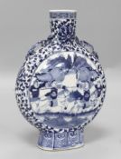 A Chinese blue and white moon flask, height 27cm