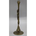 A Chinese or Japanese bronze slender vase, height 36.5cm