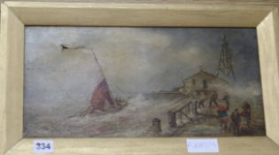 A.E. McArthurpair of oilsEvening on the Devon Coast and Rough Weather, Doverone signed8 x 15.5in.