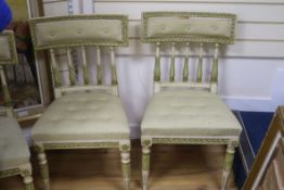 Three painted salon chairs