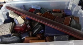 A large quantity of assorted jewellery boxes.