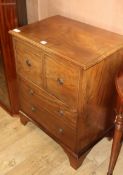 A Regency mahogany chest, W.64cm