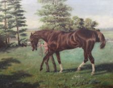 Frederick Fitzpatrickoil on canvasGroom and racehorse in a landscapesigned and dated May 1895,28 x
