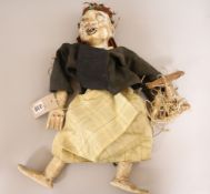 A puppet, a Copeland jug and a Clarice Cliff bowl, puppet H.41cm, jug 7.5in.