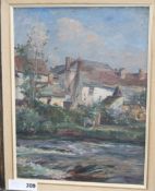 James Herbert Snell (1861-1935)oil on canvasOld Houses on the Somme riversigned15.5 x 12in.