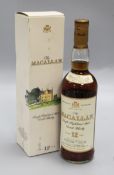 A bottle of Macallan 12 year old Scotch whisky