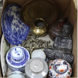 A collection of mixed Oriental ceramics etc