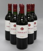 Six bottles of Bordeaux Fontagnac