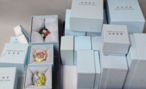 A set of fifteen Halcyon Days Enamels year boxes 2000-2015