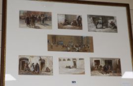 Keeley Halswell7 watercoloursStudies in Romesome initialled and dated 1872largest 4 x 10.5in.,
