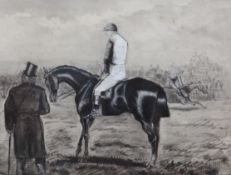 George Finch Mason (1850-1915)watercolourRacehorse with jockey up, signed, 11 x 14.5in. a