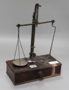 Two sets of jeweller's scales