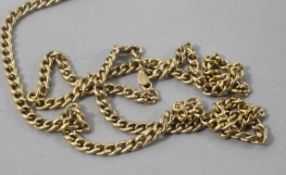 A 9ct gold fancy link chain.