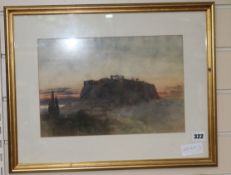 Keeley Halswellpair of watercoloursViews of the Acropolis and a castle9 x 13in.