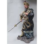 A Lladro figure of a Japanese warrior, height 43cm