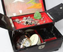 Mixed costume jewellery, watches etc.