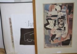 A group of assorted framed posters and a colour printafter Braque