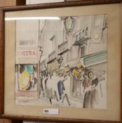 Genevieve Maria GallibertwatercolourStreet scenesigned16.5 x 18.5in.