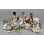A Beswick Beatrix Potter figure, Pickles and nine other figures, all BP-3b, including Lady Mouse,