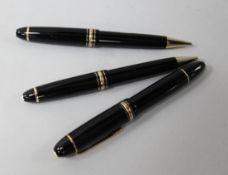 A Montblanc fountain pen, ballpoint, pencil set