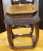 A Chinese hardwood stand, W.39cm