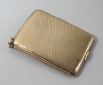 An Asprey & Co engine turned 9ct gold matchbook case, Chester, 1924, 27 grams, 59mm.