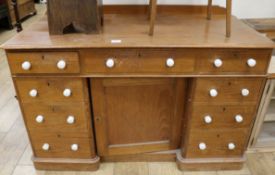 A Victorian pine dressing table, W.122cm