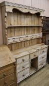 A pine dresser, W.137cm