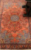 A pink ground Malayor rug, 200 x 134cm