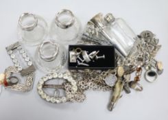 A quantity of silver and silver jewellery etc.