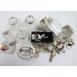 A quantity of silver and silver jewellery etc.