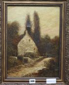 English School c.1900oil on canvasAngler beside a watermill15 x 11in.