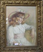 Eliza Mary Burgess (1878-)watercolourPortrait of a girlsigned24 x 18in.