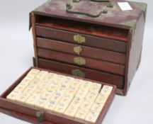 A Chinese mahjong set