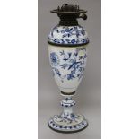 A Meissen oil lamp base