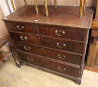 A mahogany chest of drawers W.110cm