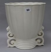 A 1950's creamware Wade planter, height 28cm diameter 25.5cm